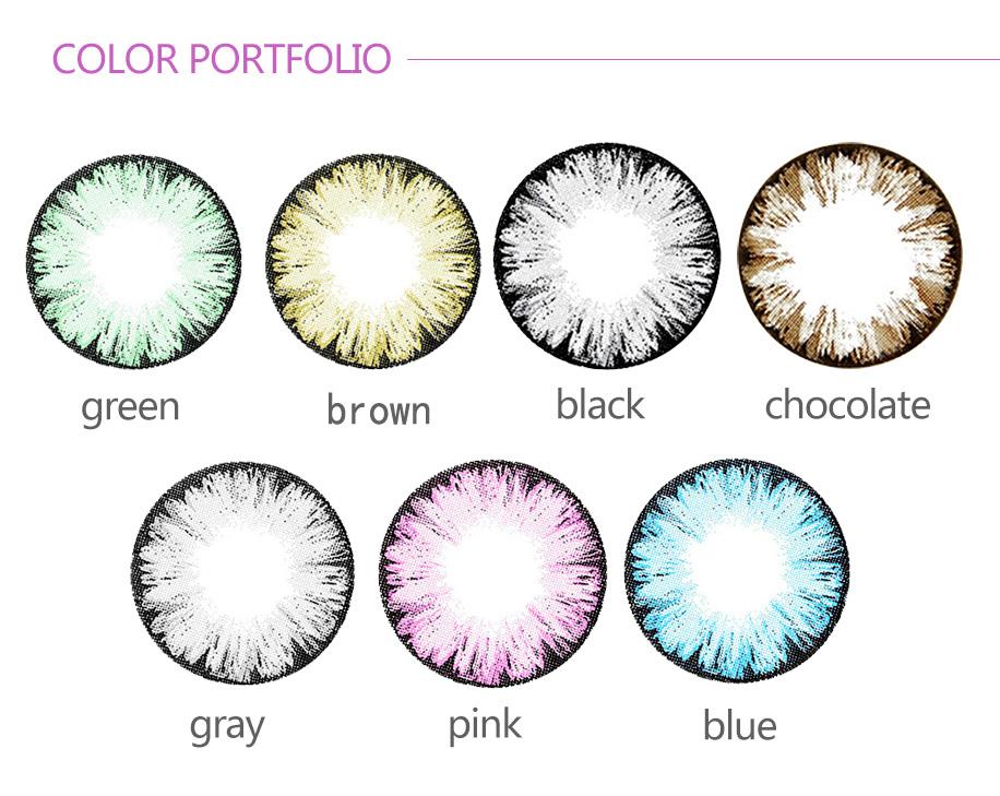 MAXIY GIRL 7 Colors (12 Month) Colored Contact Lenses under $10 (Buy 3 get 1 Free)