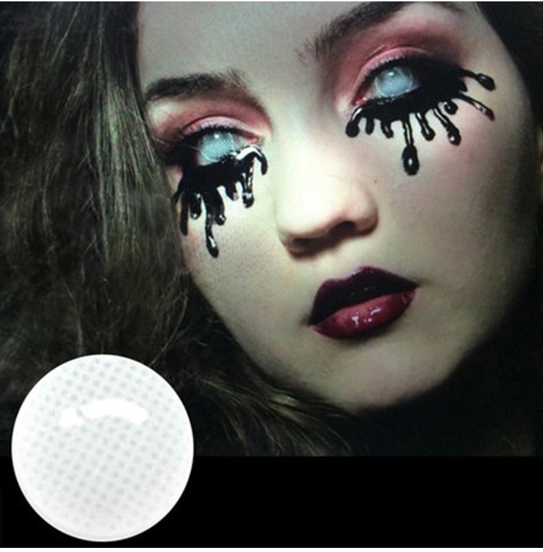 White Mesh Halloween Colored Contacts