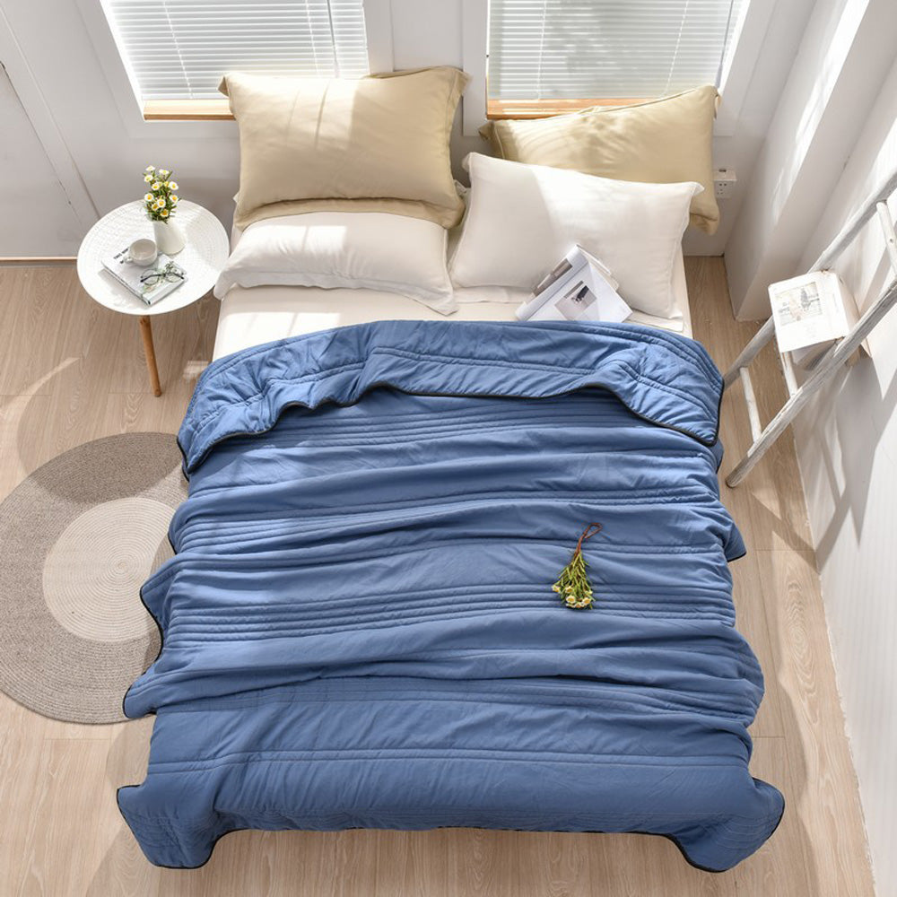 🔥Summer time limit-50% DISCOUNT-❄️Cool Ice Silk Summer Blanket Queen King Size-Perfect for summer