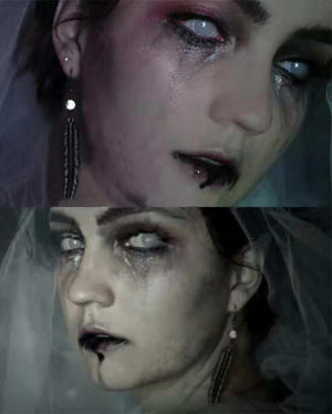 White Mesh Halloween Colored Contacts