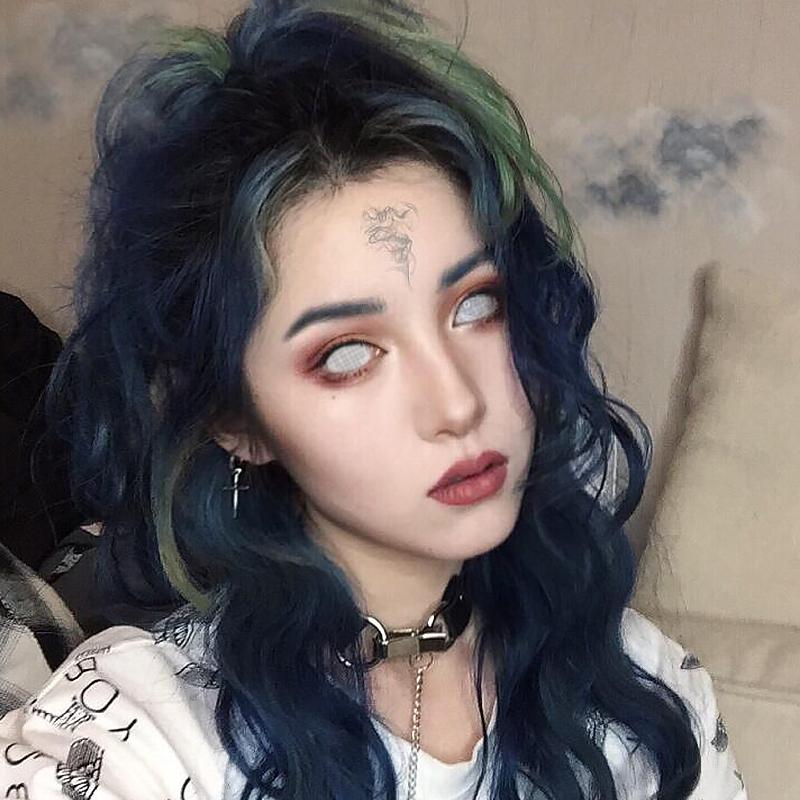 White Mesh Halloween Colored Contacts