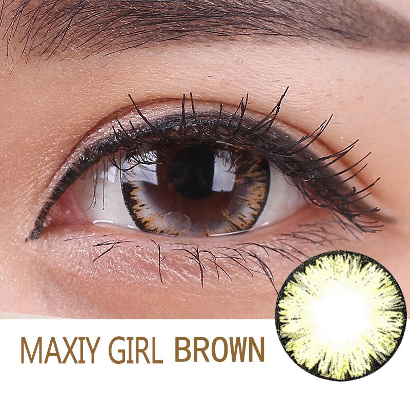 MAXIY GIRL 7 Colors (12 Month) Colored Contact Lenses under $10 (Buy 3 get 1 Free)