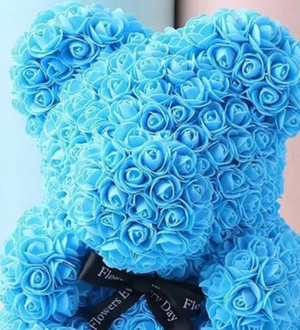 Timeless Rose Bear - Teddy Bear Rose Flower Artificial Gifts for Women Valentine's Day 24cm