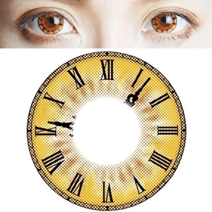 Roman Clock Yellow Halloween Colored Contacts