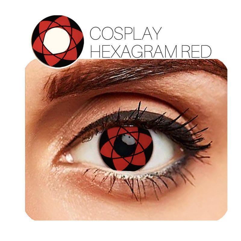 Hexagram Cosplay Red Halloween Colored Contacts