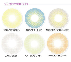 AURORA 7 Colors (12 Month) Coloured Contact Lenses Cosmetic Makeup Lens (Buy 3 get 1 Free)