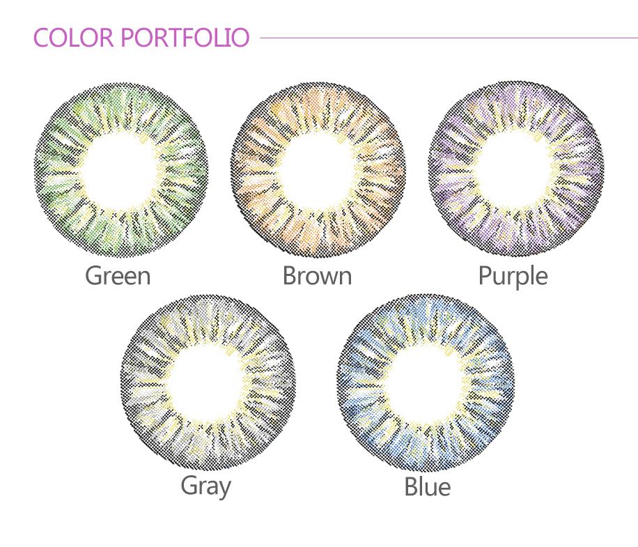 Pineapple 5 Colors (12 Month) Colored Contacts Lenses