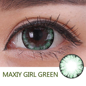 MAXIY GIRL 7 Colors (12 Month) Colored Contact Lenses under $10 (Buy 3 get 1 Free)