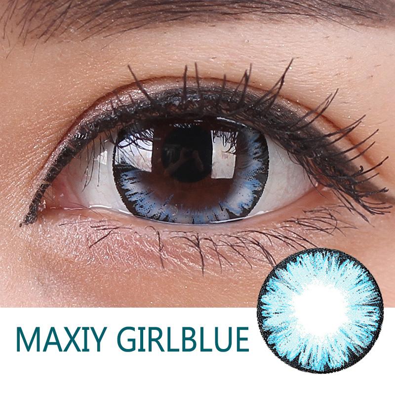 MAXIY GIRL 7 Colors (12 Month) Colored Contact Lenses under $10 (Buy 3 get 1 Free)
