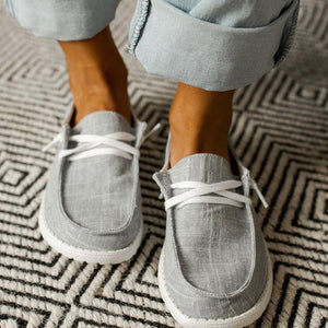 Cow Print Lace Up Round Toe Flat Sneakers