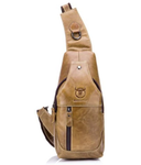 BULLCAPTAIN Men Genuine Leather Shoulder Bag